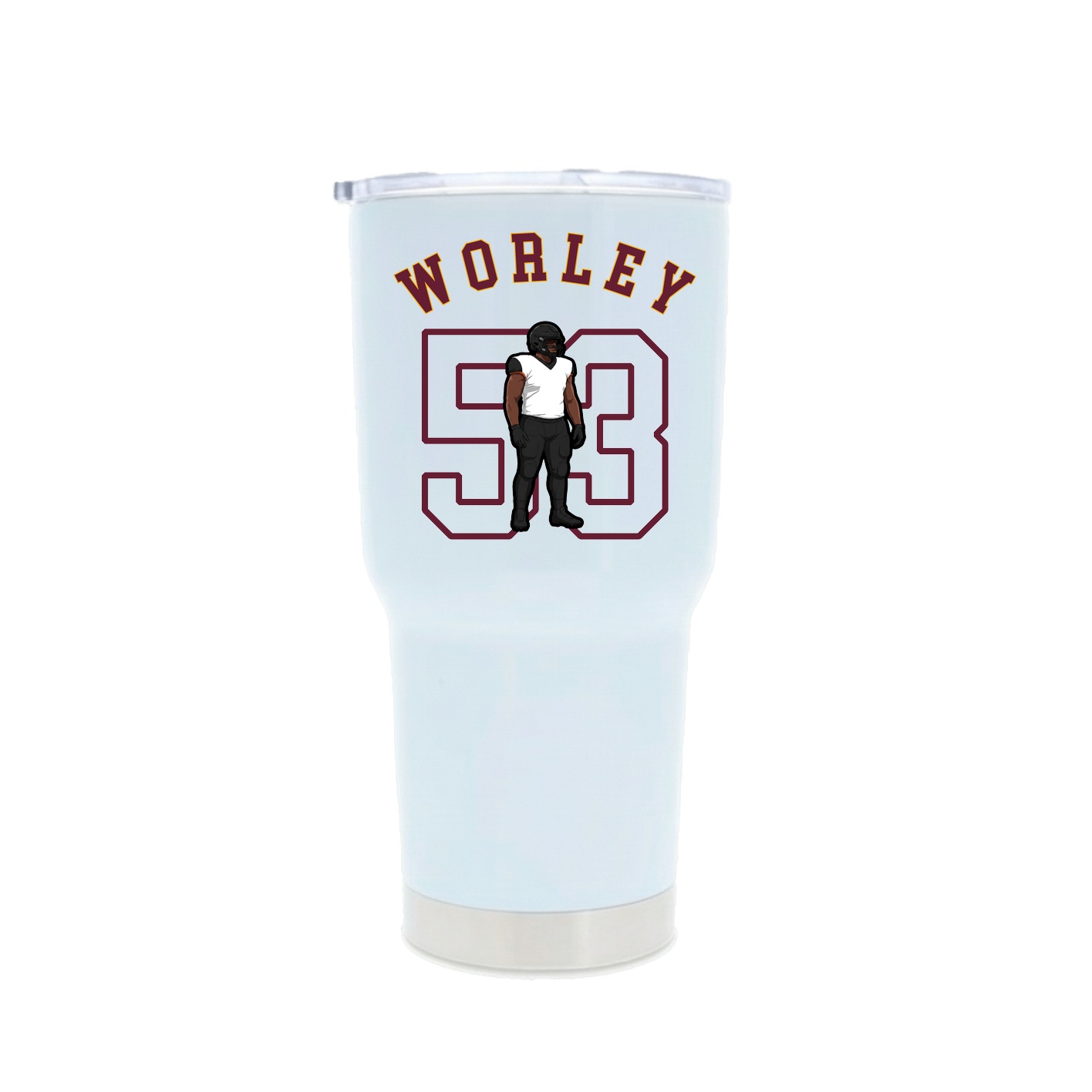 30oz Stainless Steel Tumbler — Shirsey Arch in White
