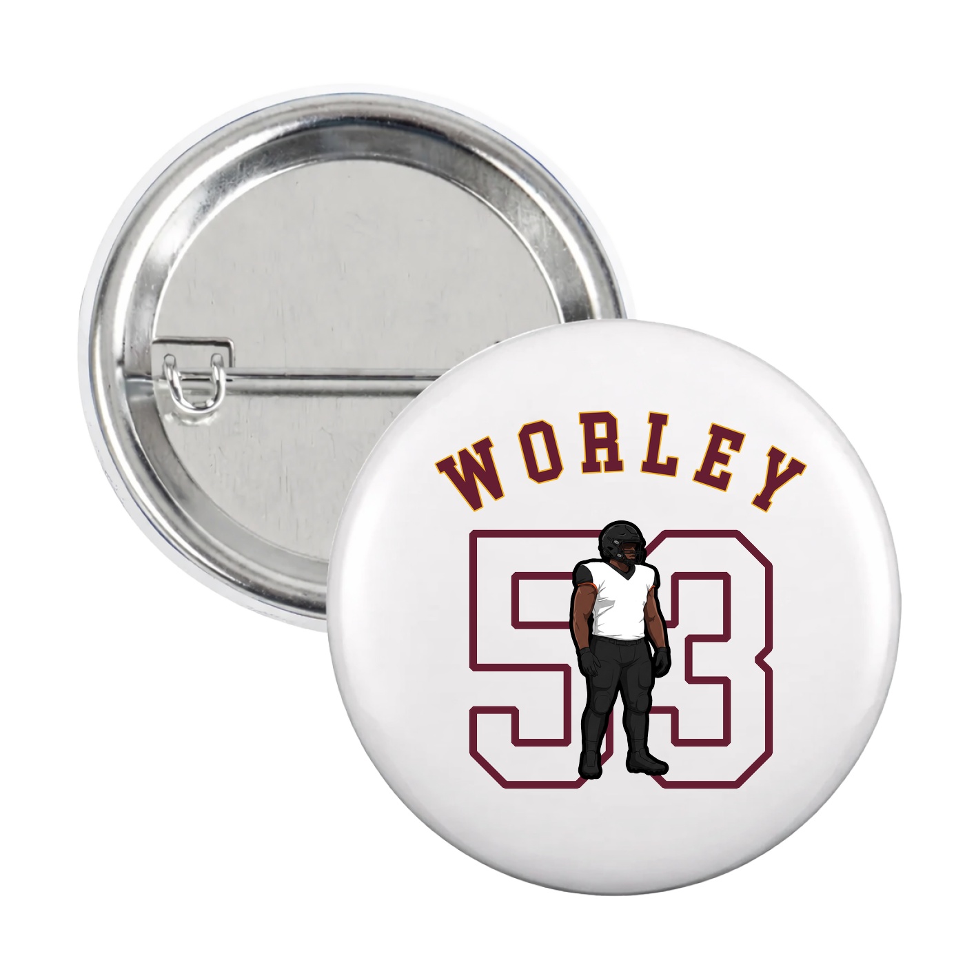 Game Day Button — Shirsey Arch in White