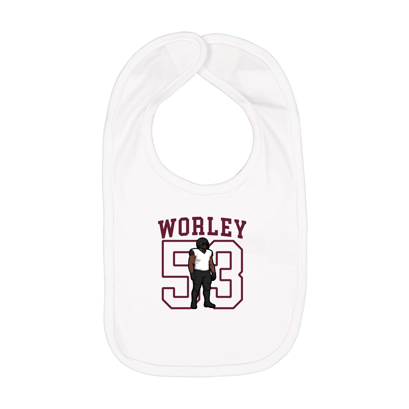 Infant Bib — Shirsey in White