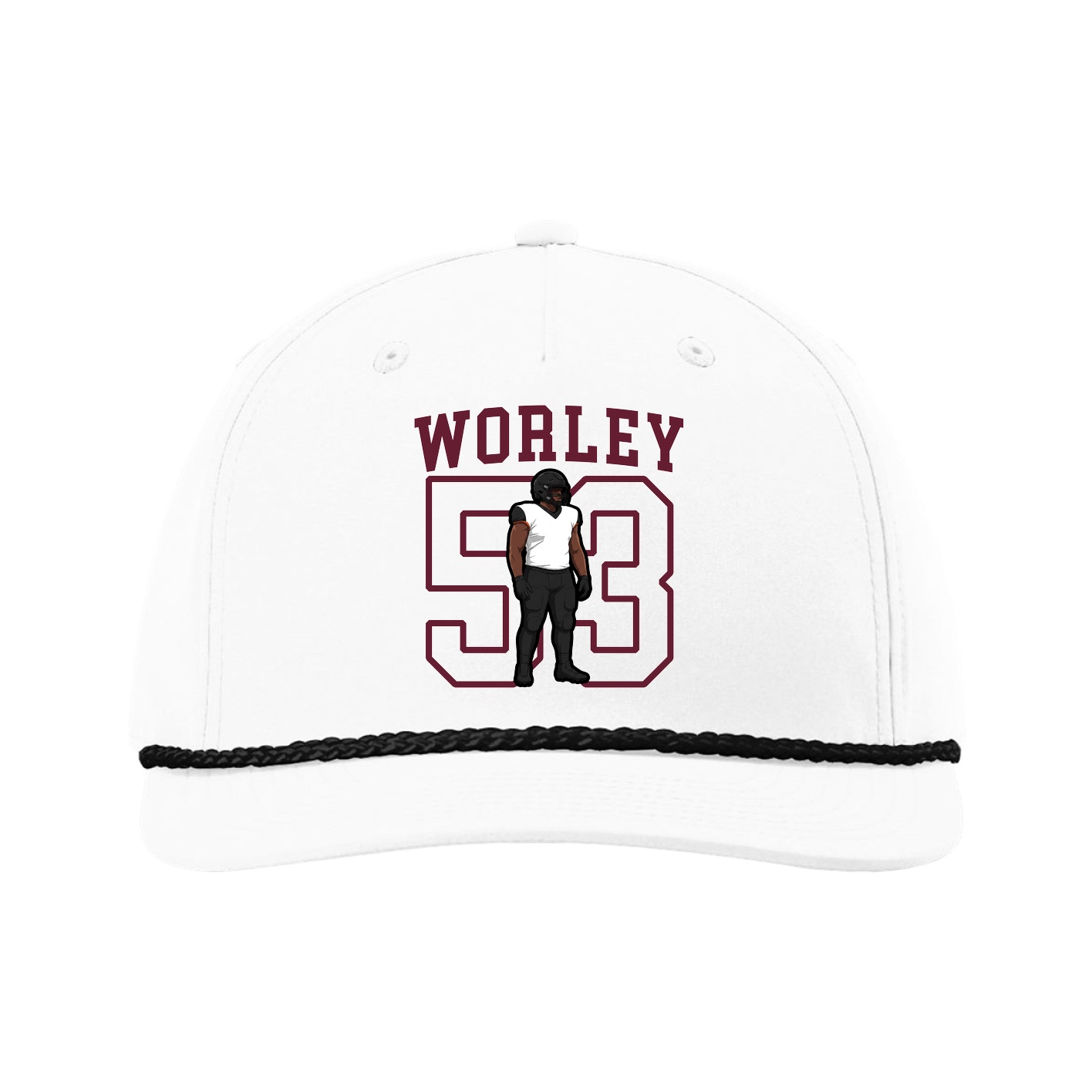 Five-Panel Classic Rope Cap — Shirsey in White