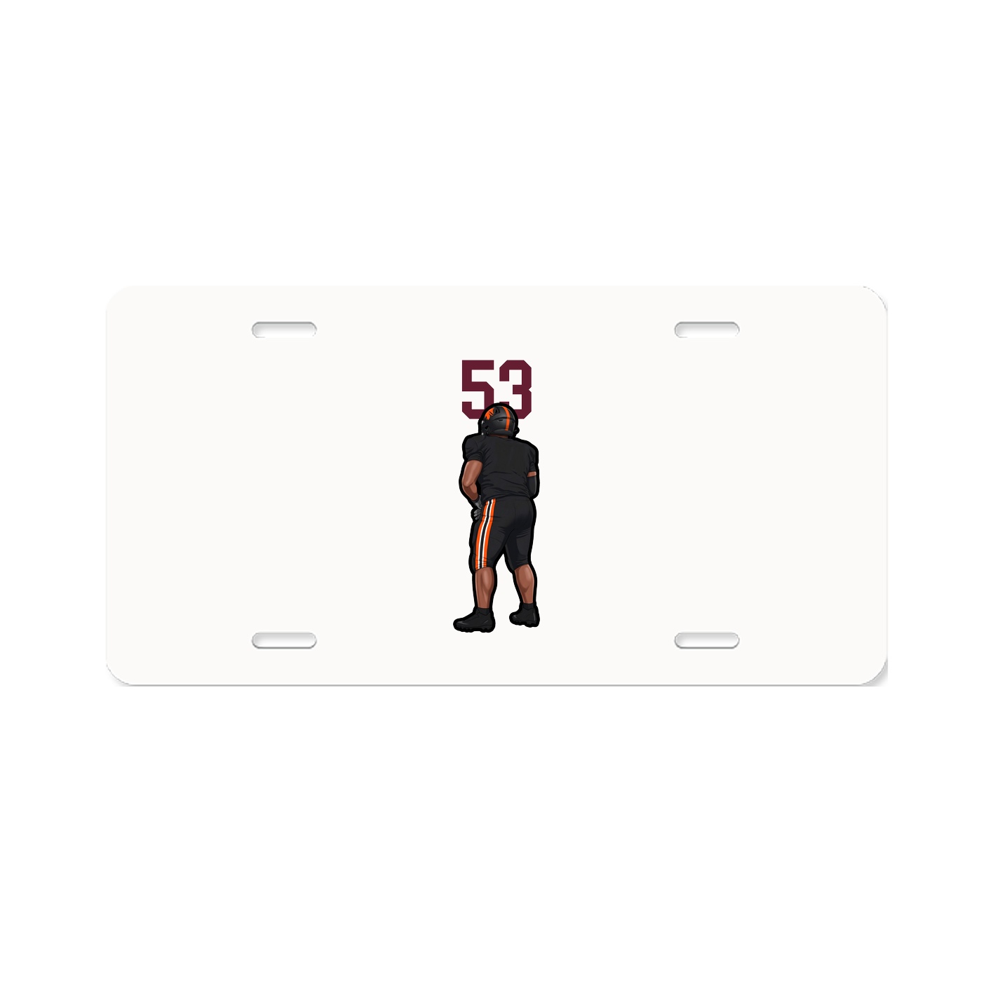 License Plate — Number Top in Classic