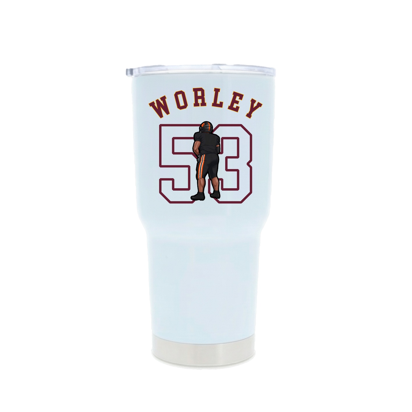 30oz Stainless Steel Tumbler — Shirsey Arch in White