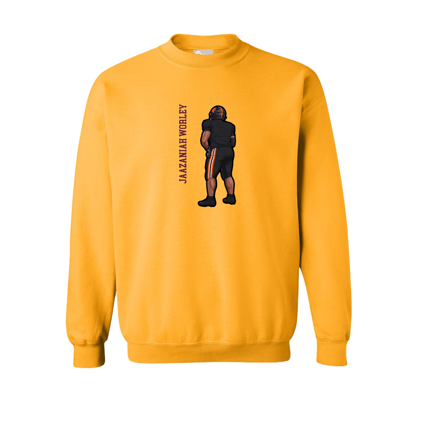 Fleece Crew — Name Vertical in Gold