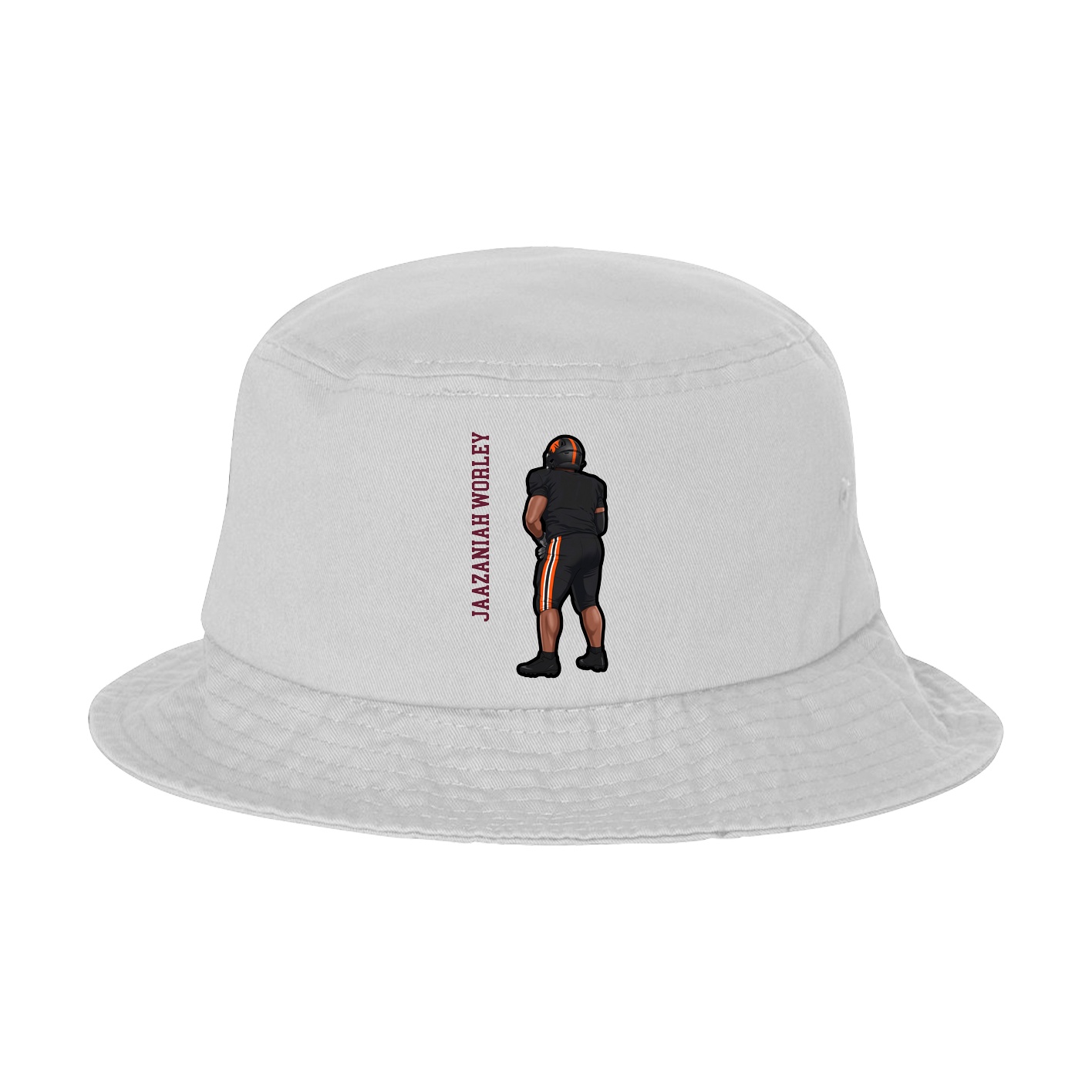 Bucket Cap — Name Vertical in White