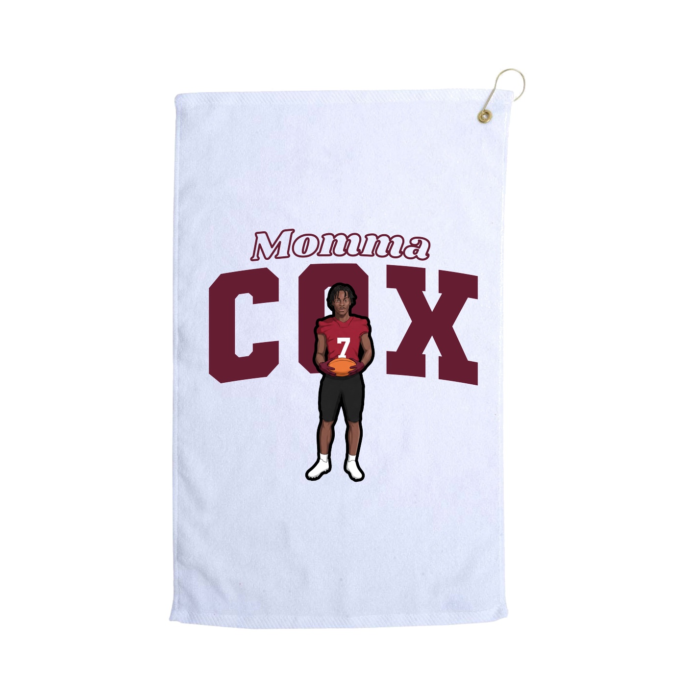 Golf Towel — Mothers Day Block in White