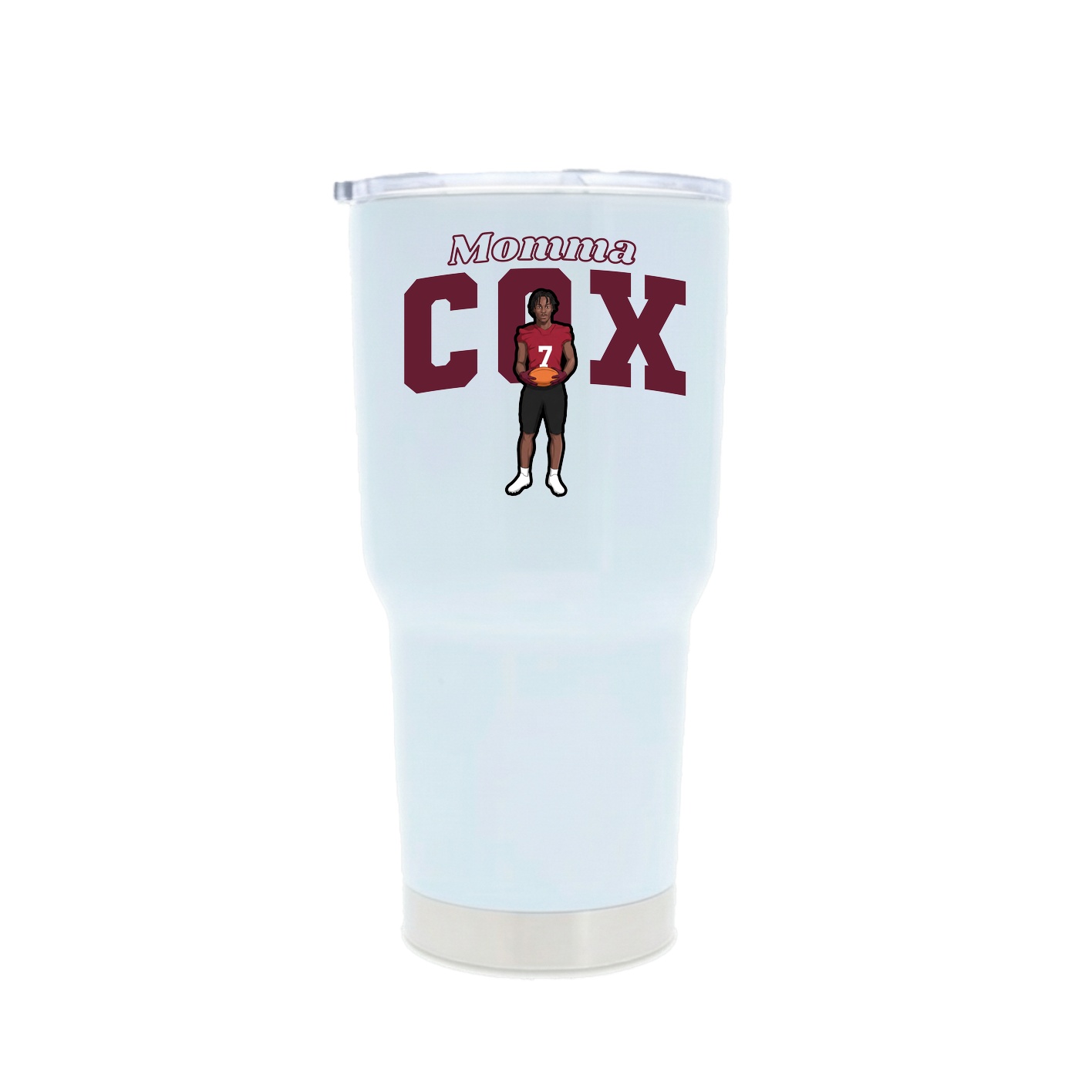 30oz Stainless Steel Tumbler — Mothers Day Block in White