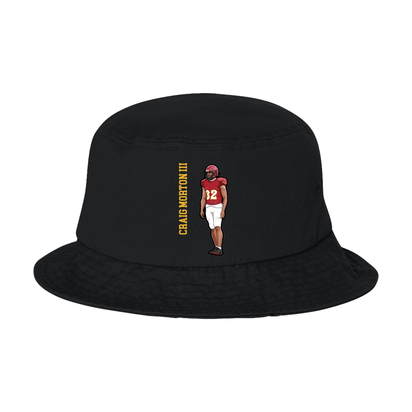 Bucket Cap — Name Vertical in Black