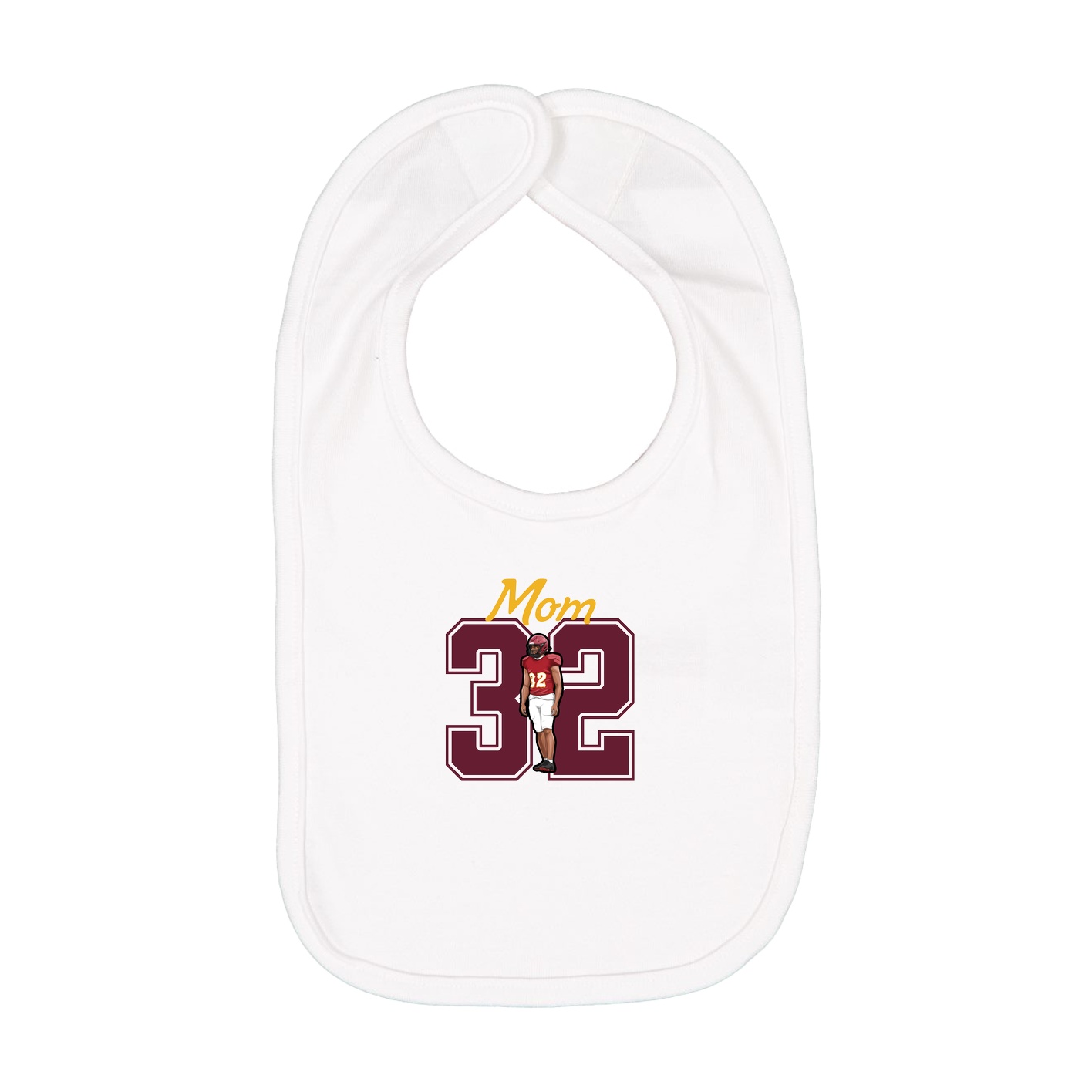 Infant Bib — Mothers Day Shirsey in White