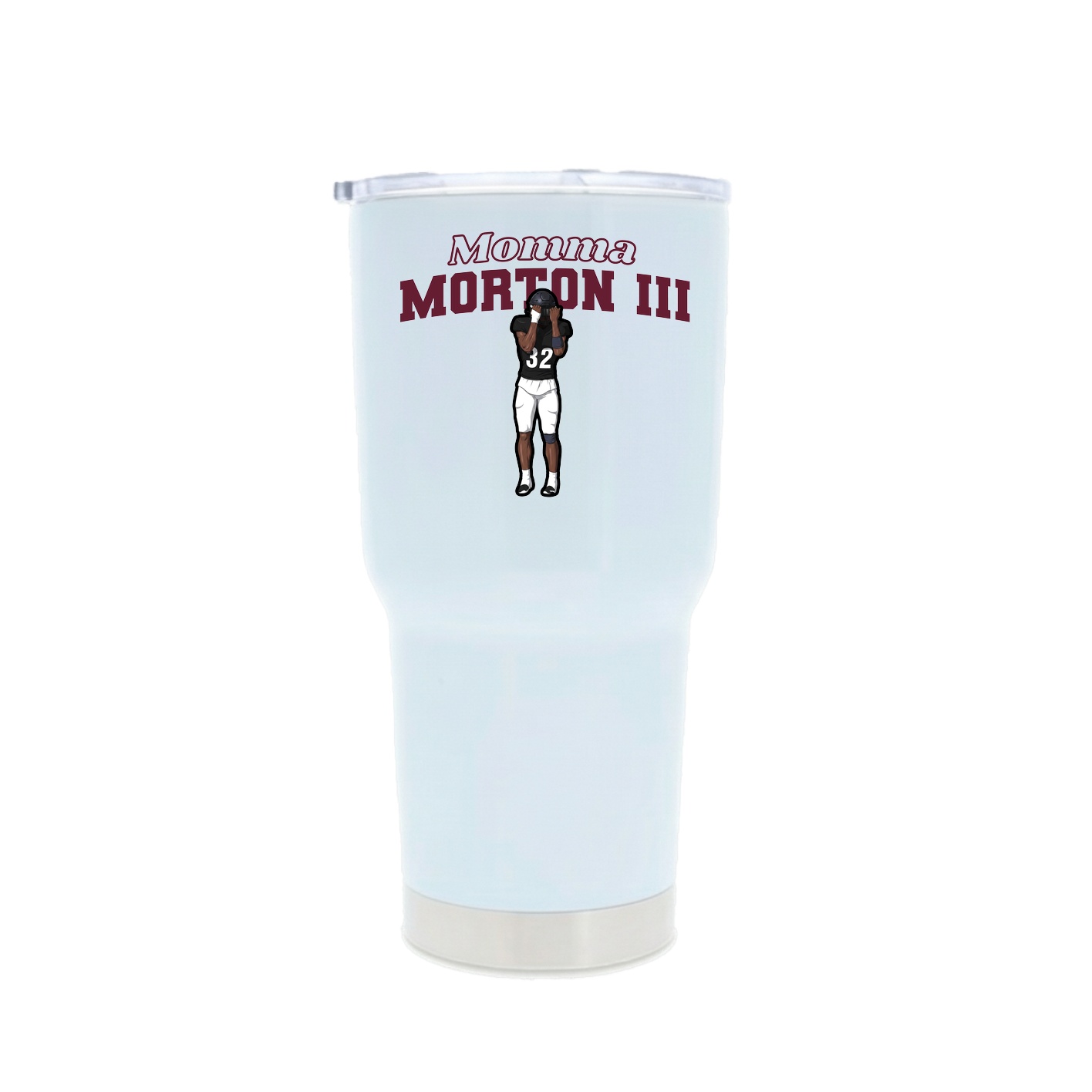 30oz Stainless Steel Tumbler — Mothers Day Block in White