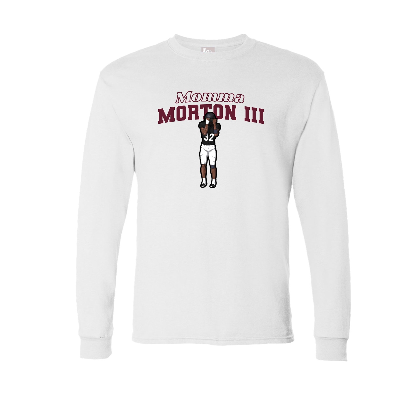 Long Sleeve Tee — Mothers Day Block in White