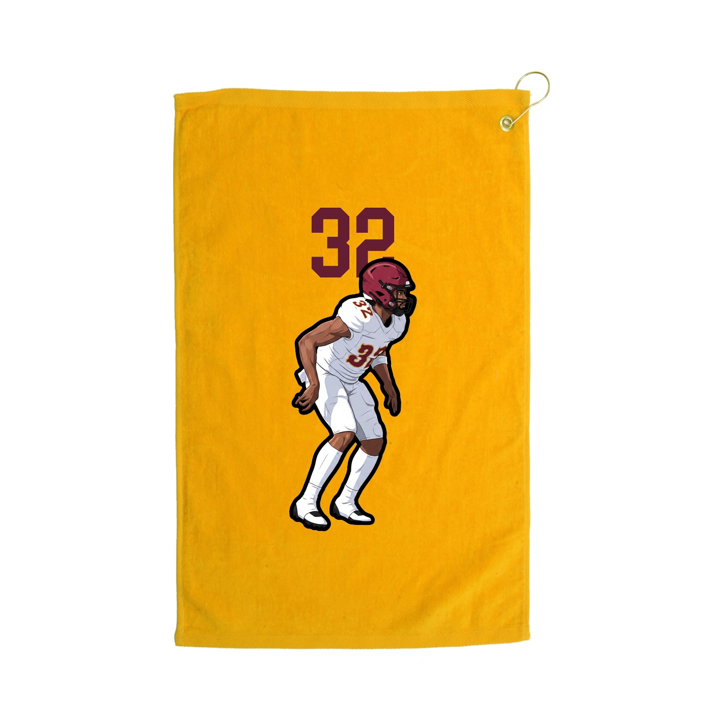 Golf Towel — Number Top in Gold