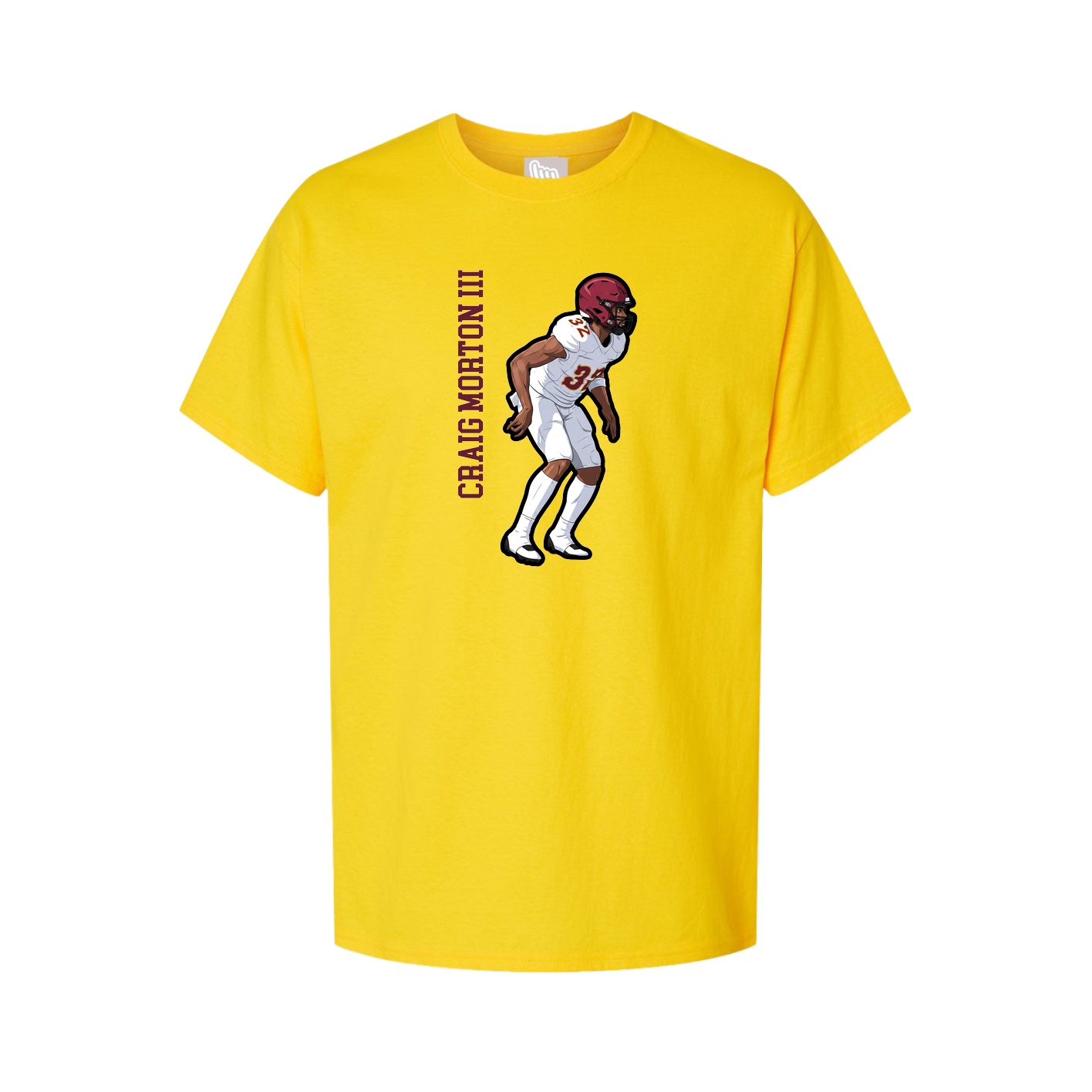 Youth Tee — Name Vertical in Gold