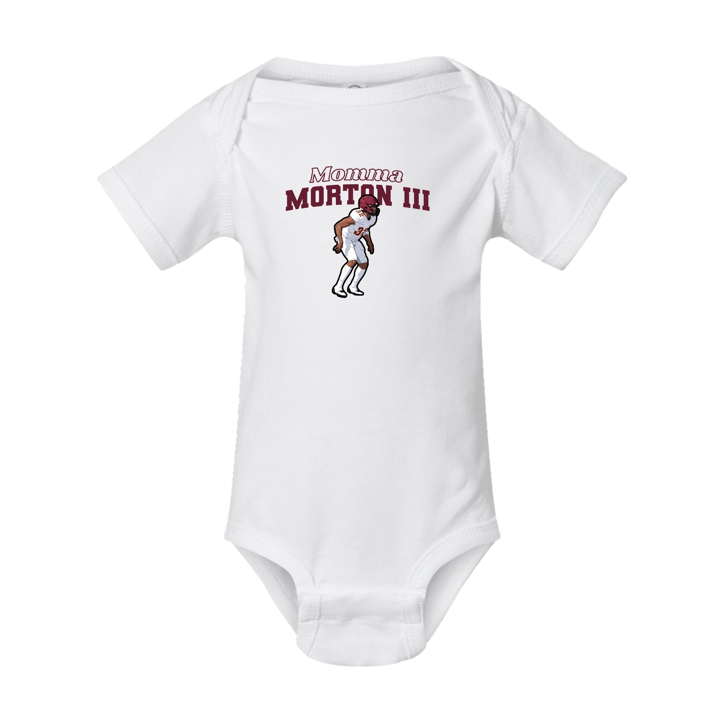 Baby Onesie — Mothers Day Block in White