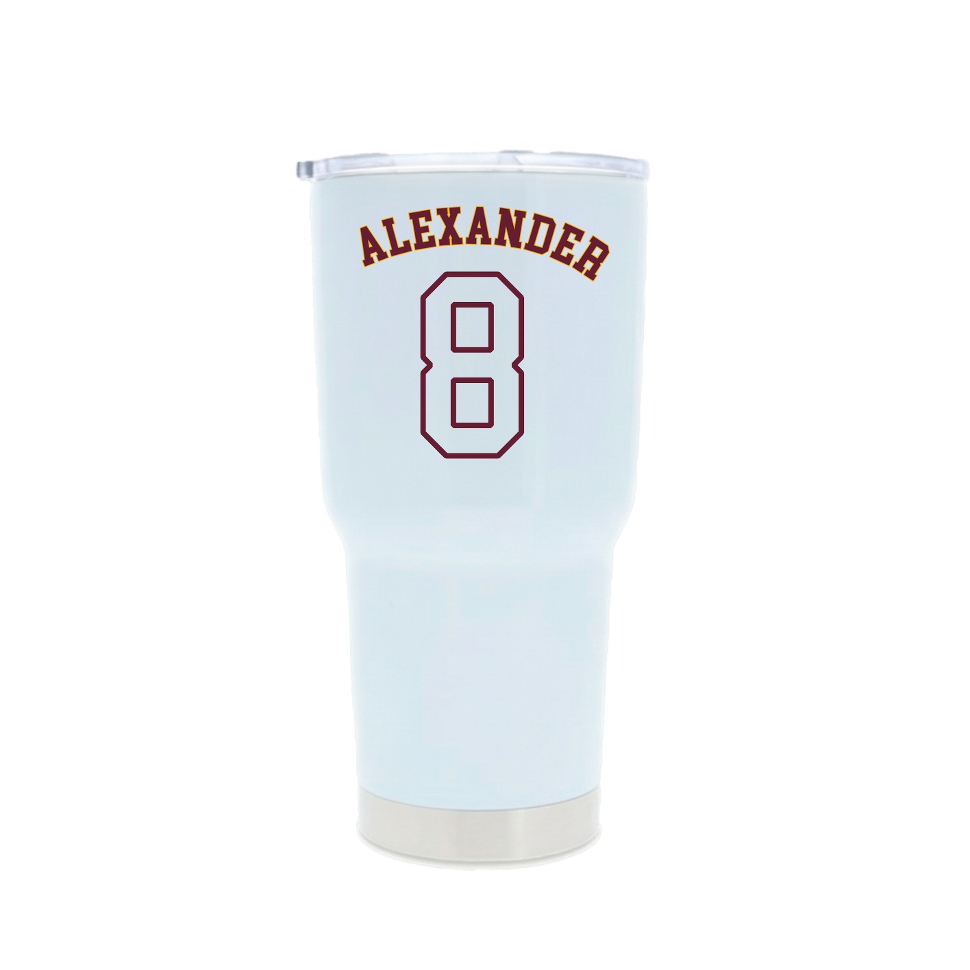 30oz Stainless Steel Tumbler — Shirsey Arch in White