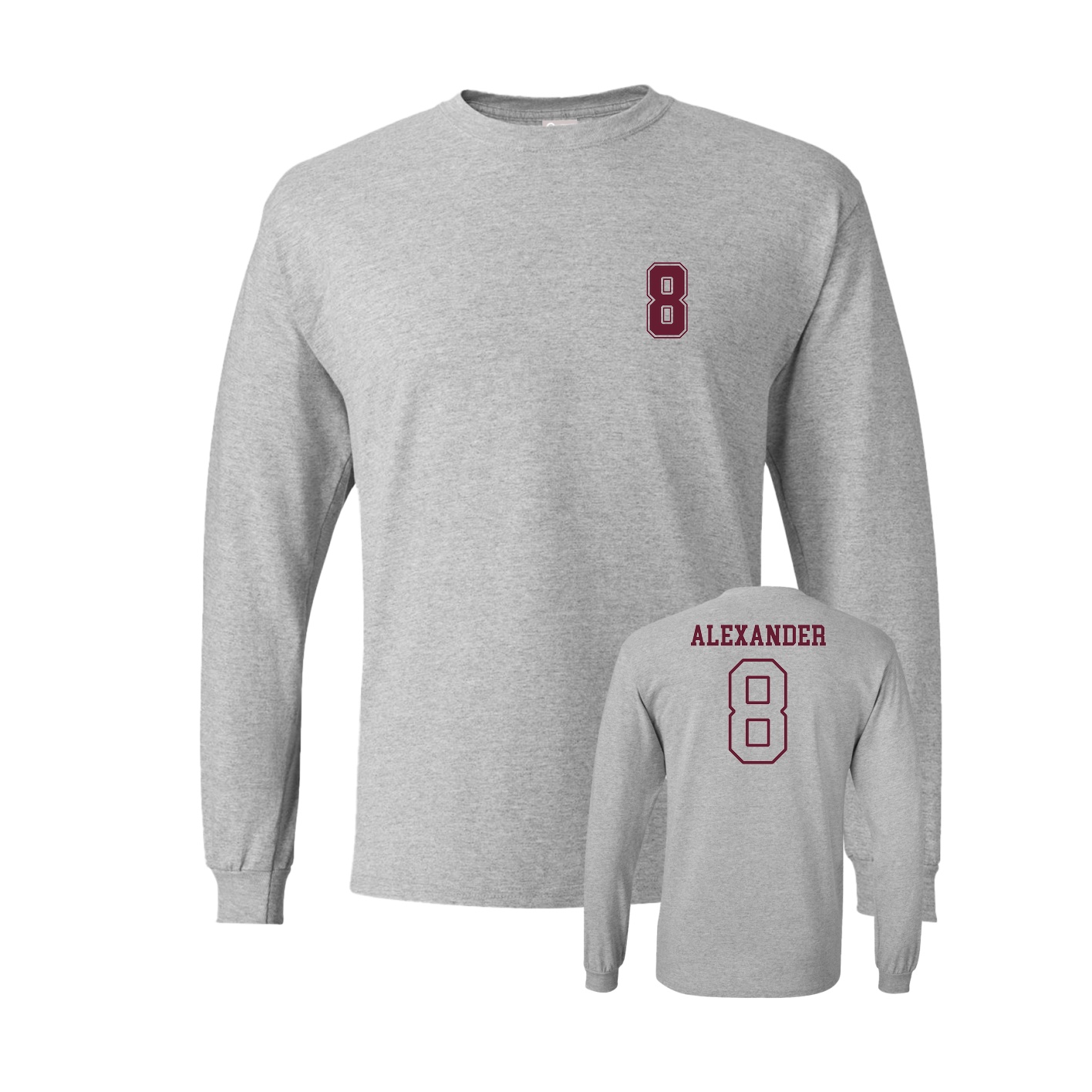 Long Sleeve Tee — Chest Back in Grey