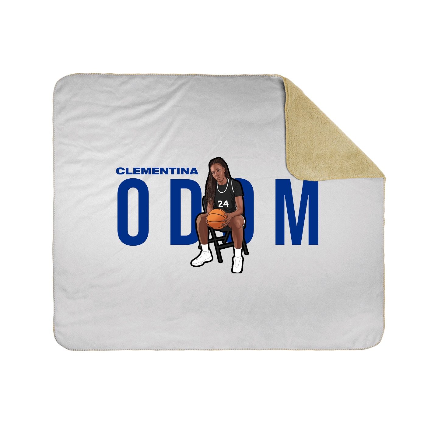 Throw Blanket — Player Name in White