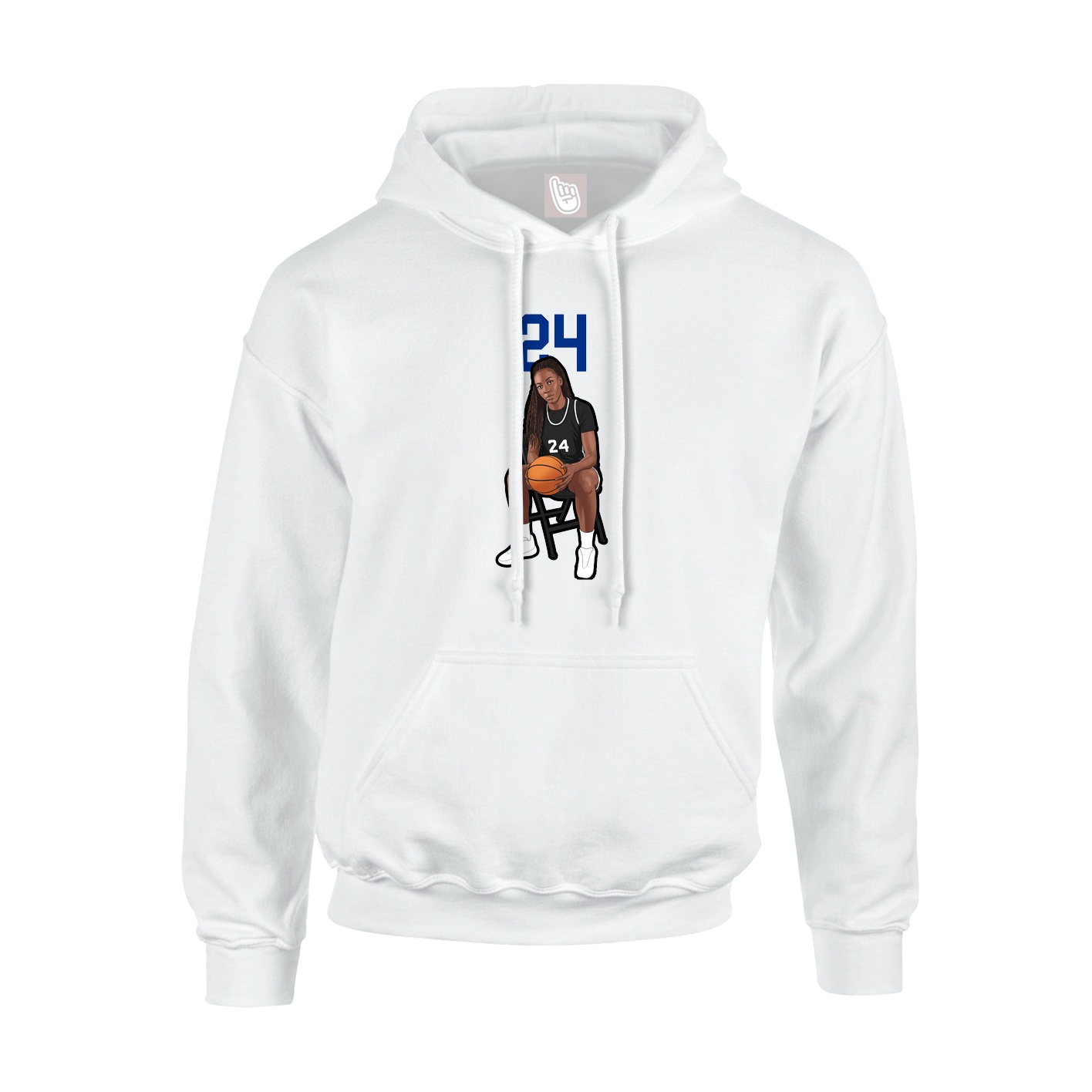 Hoodie — Number Top in White
