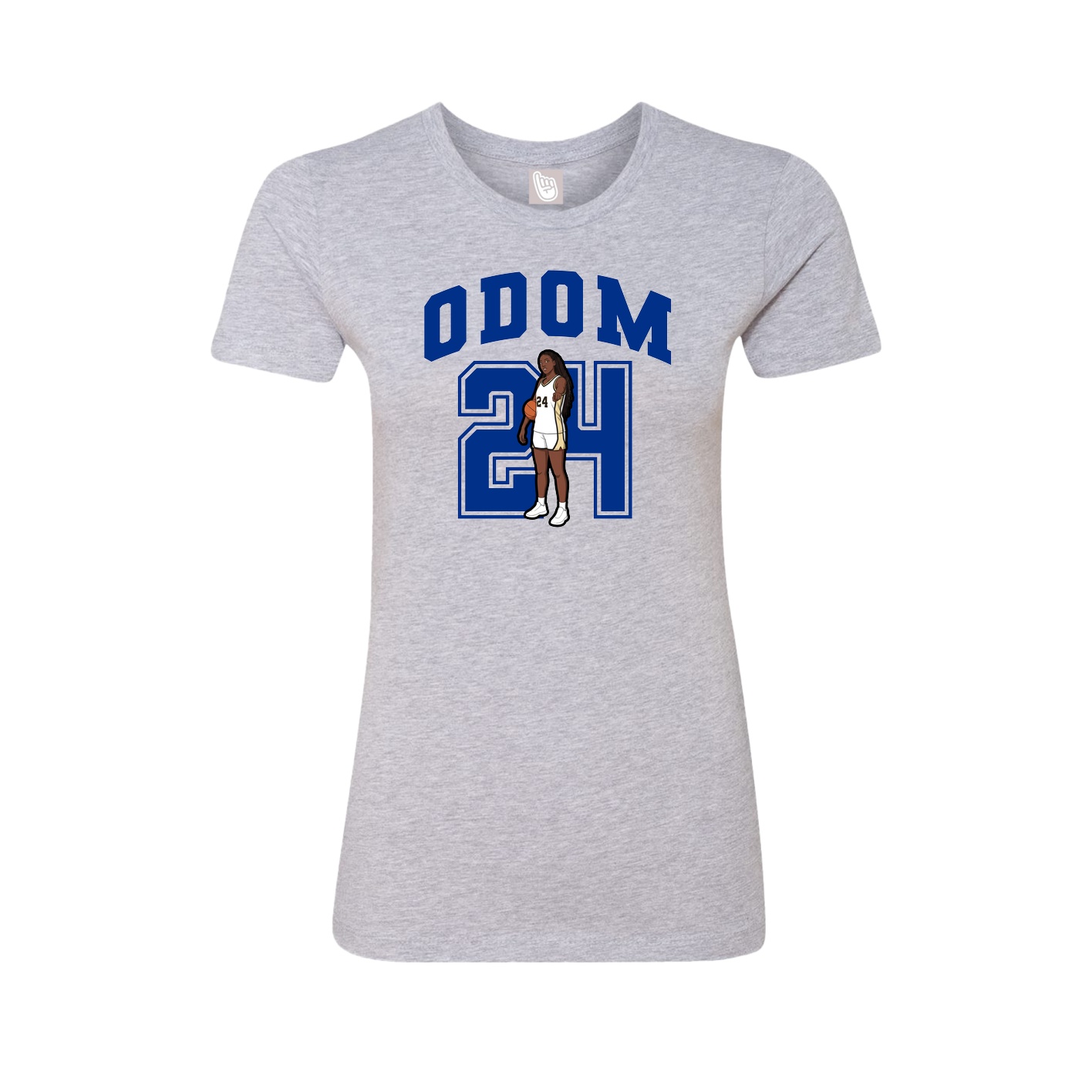 Fitted Women's Tee — Number in Grey