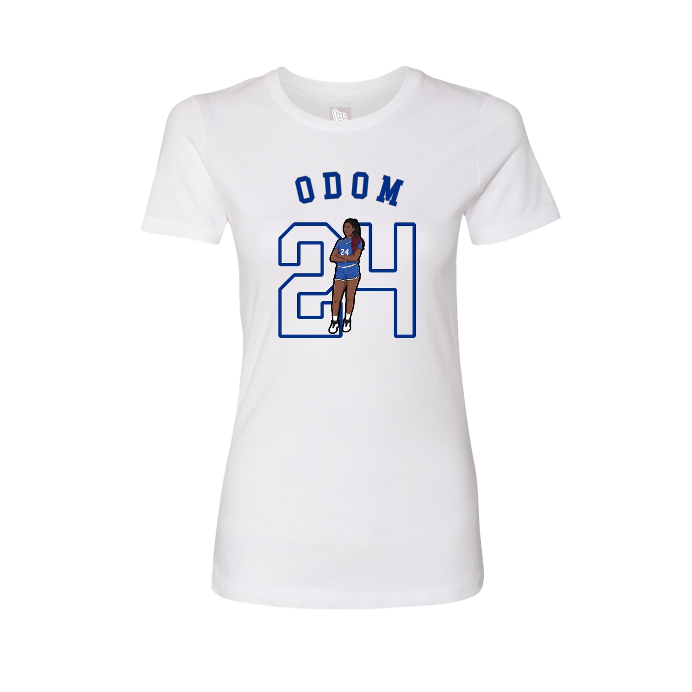 Fitted Women's Tee — Shirsey Arch in White