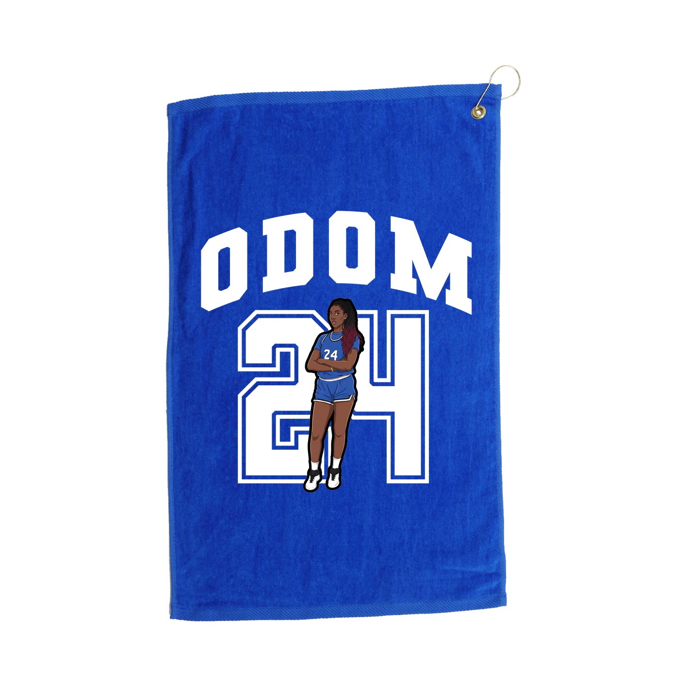 Golf Towel — Number in Royal