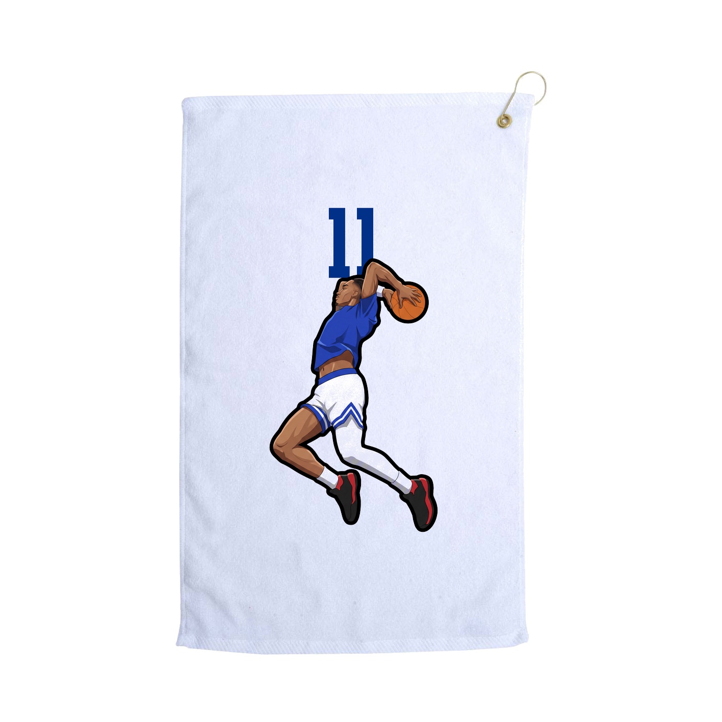 Golf Towel — Number Top in White
