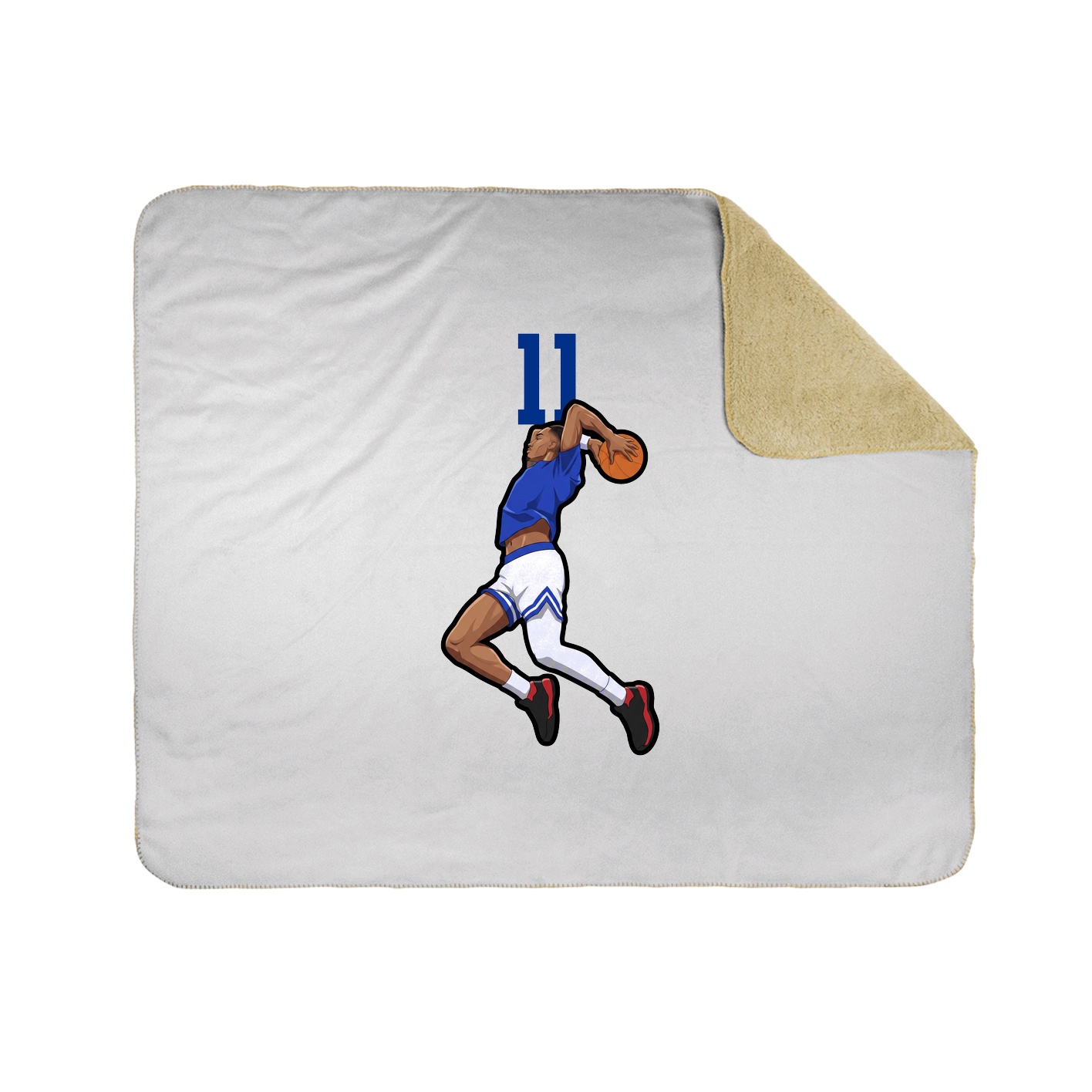 Throw Blanket — Number Top in White
