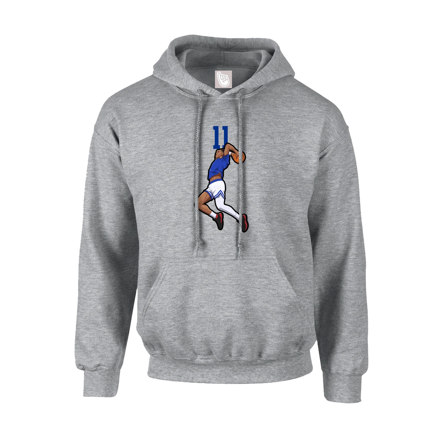 Hoodie — Number Top in Grey
