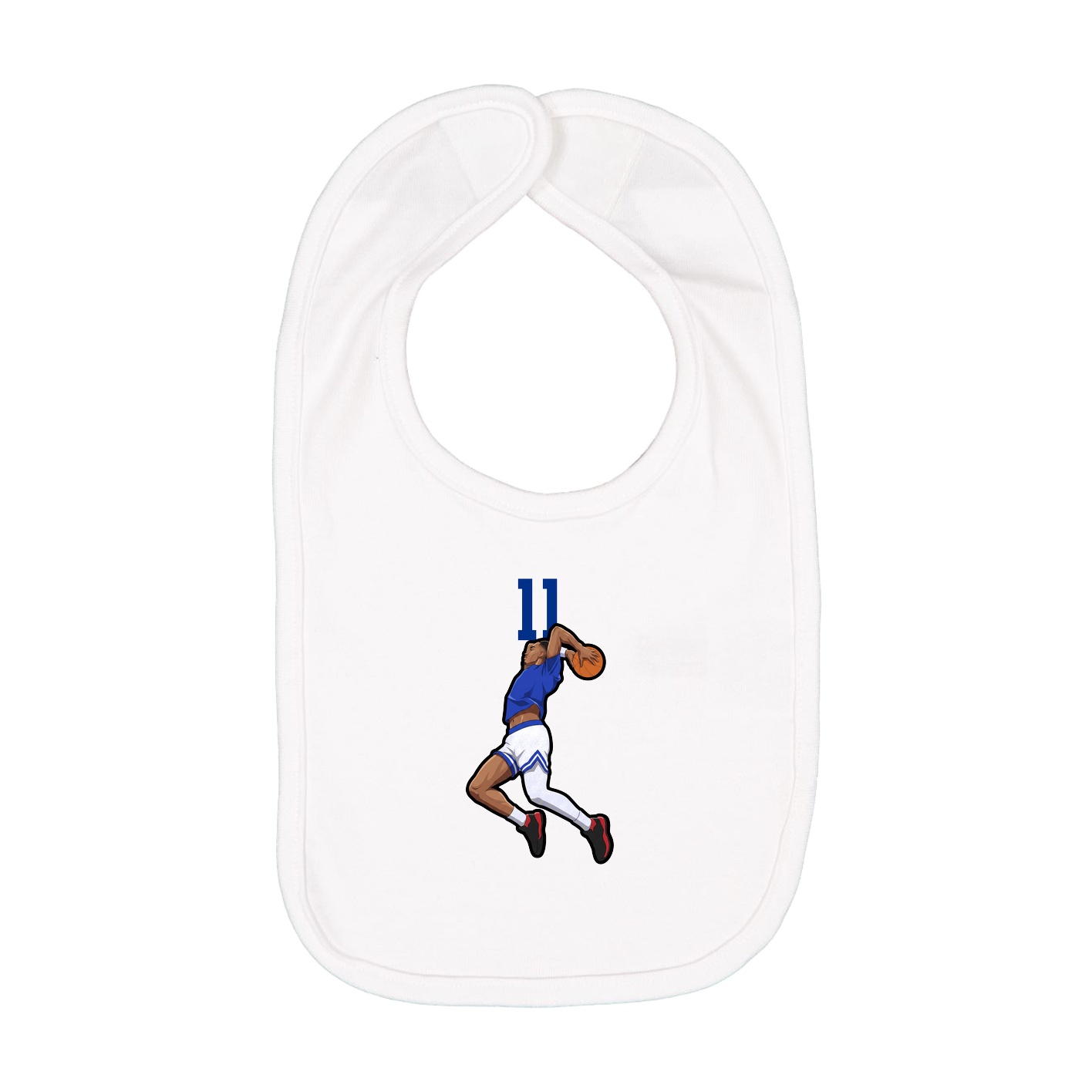 Infant Bib — Number Top in White