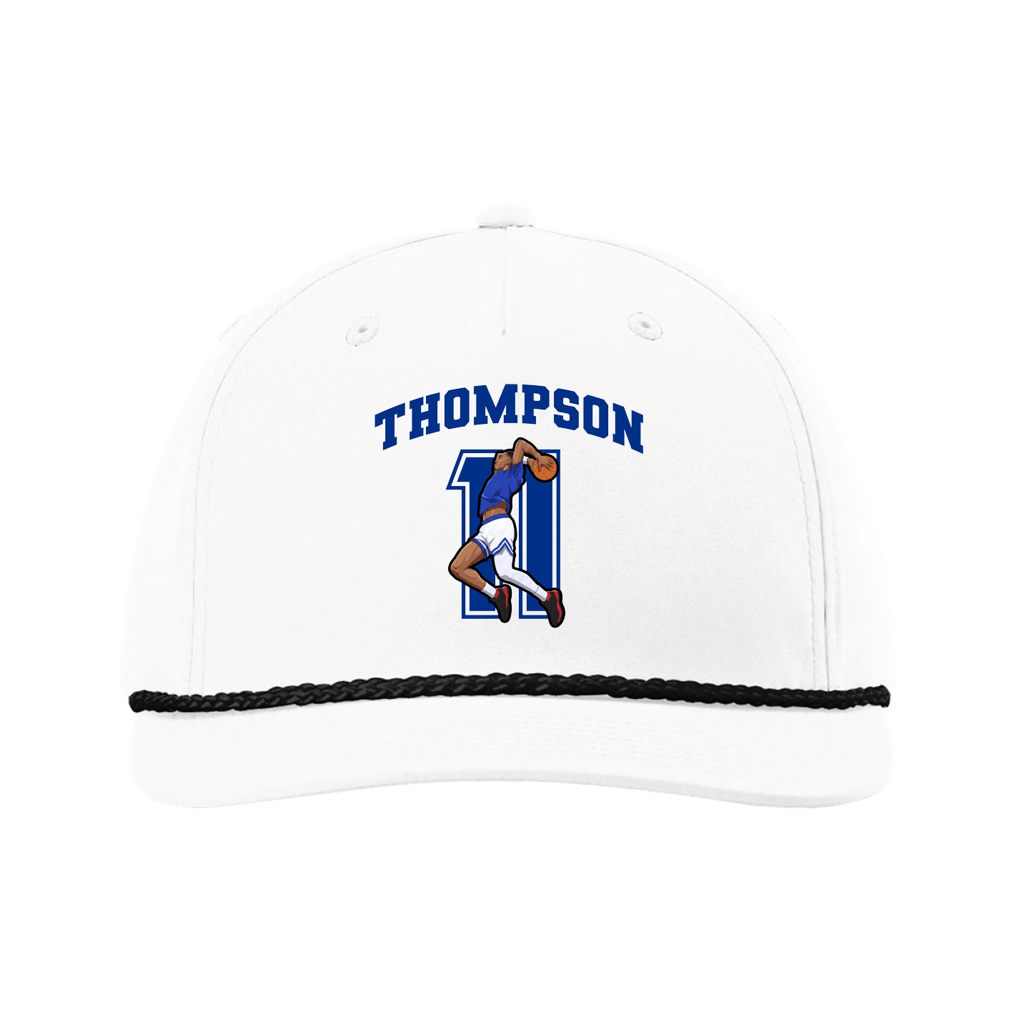 Five-Panel Classic Rope Cap — Number in White