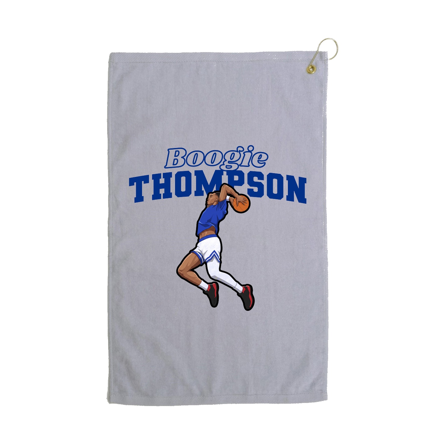 Golf Towel — Name Arch in Grey