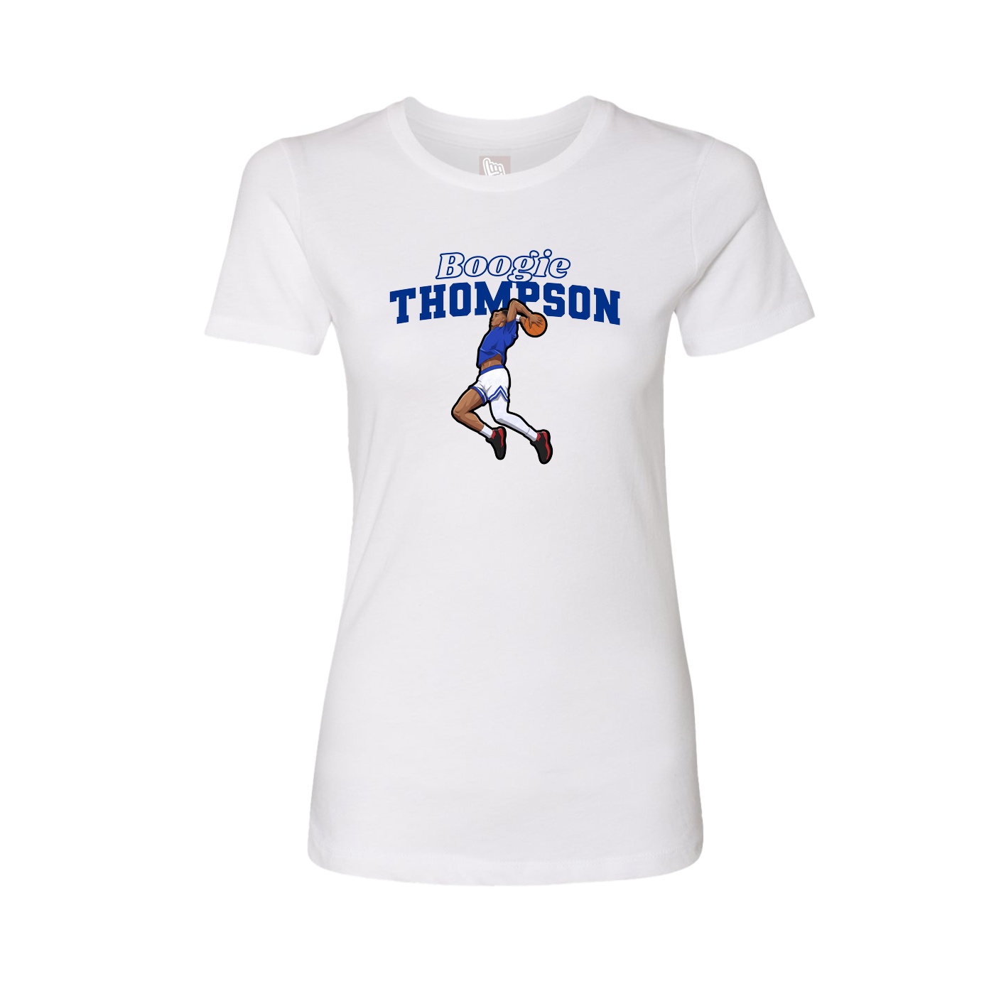 Fitted Women's Tee — Name Arch in White