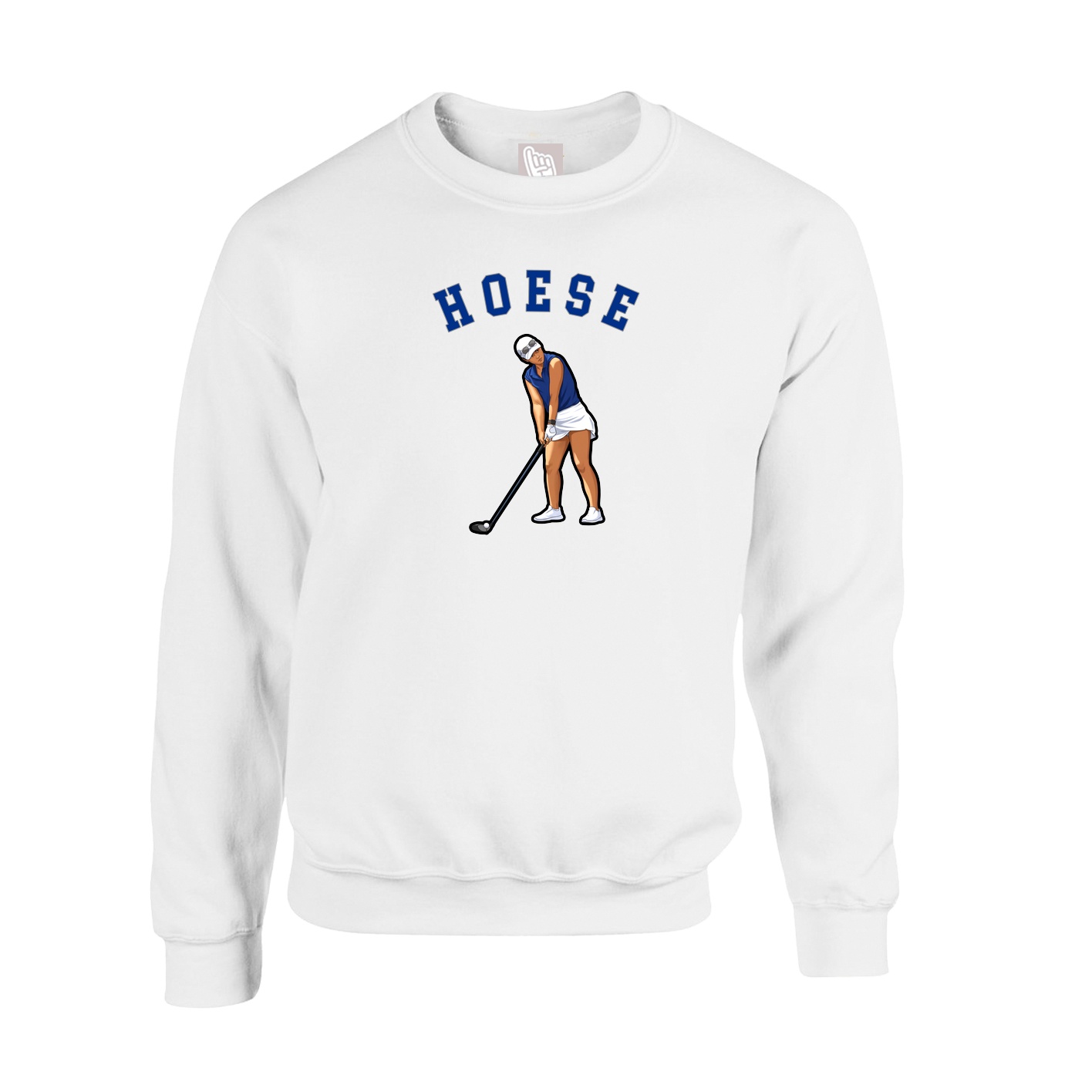 Fleece Crew — Shirsey Arch in White