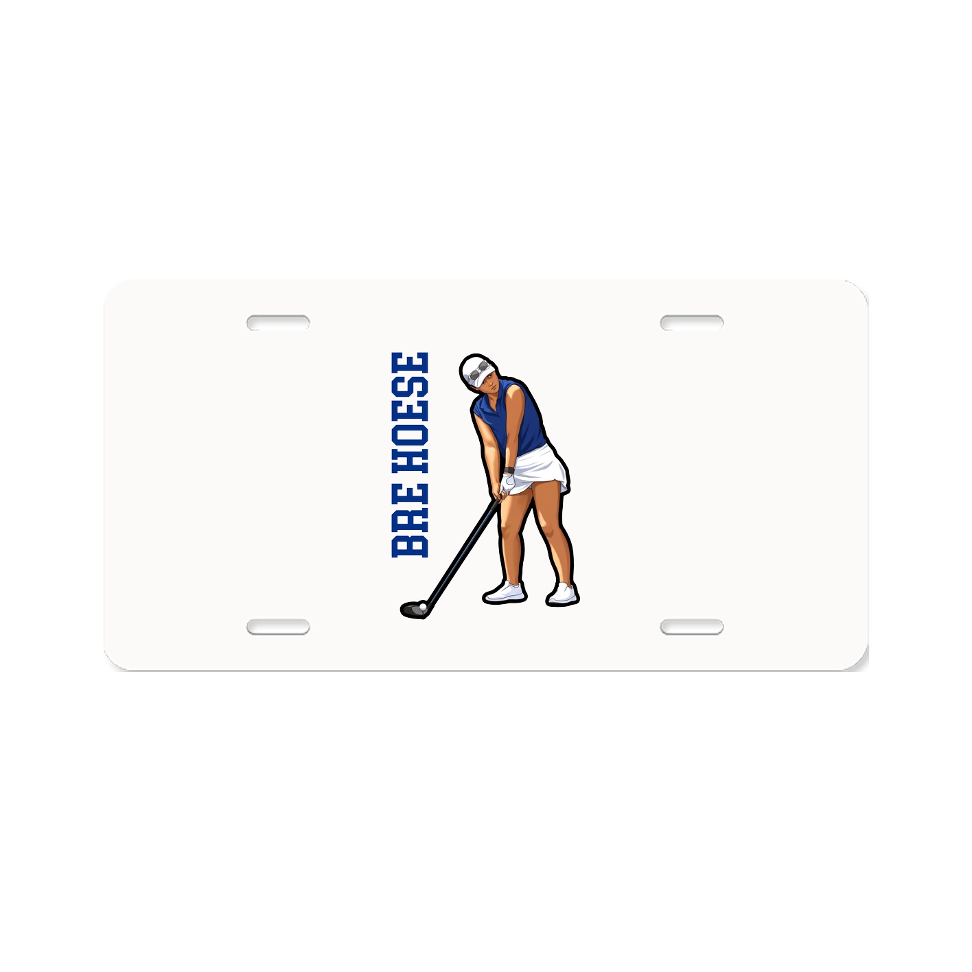 License Plate — Name Vertical in Classic