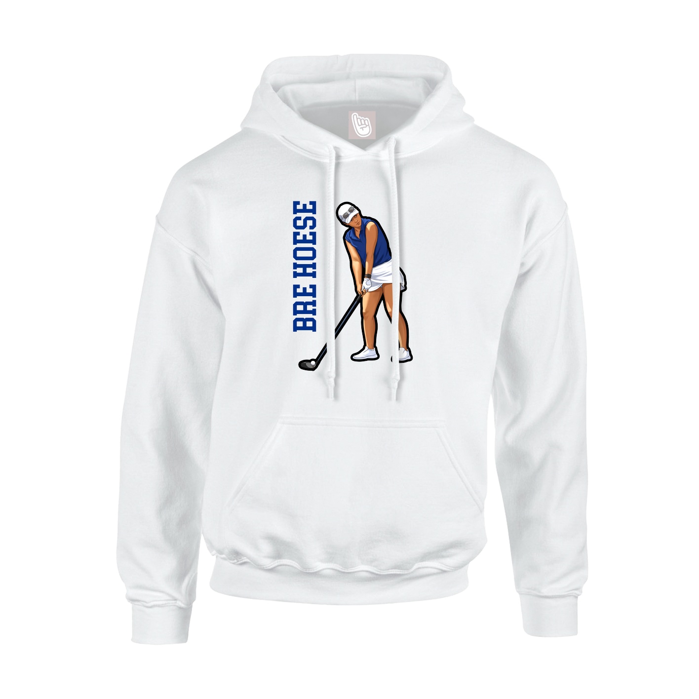 Hoodie — Name Vertical in White