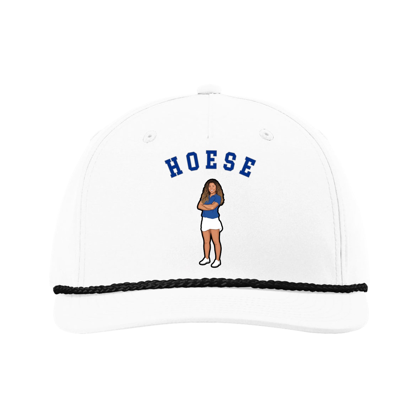 Five-Panel Classic Rope Cap — Shirsey Arch in White