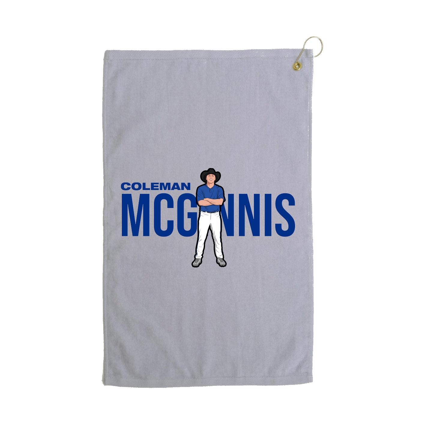 Golf Towel — Player Name in Grey