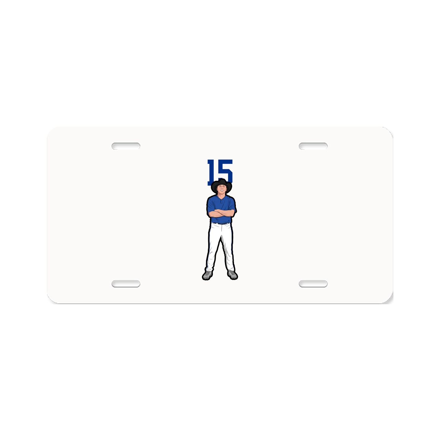 License Plate — Number Top in Classic