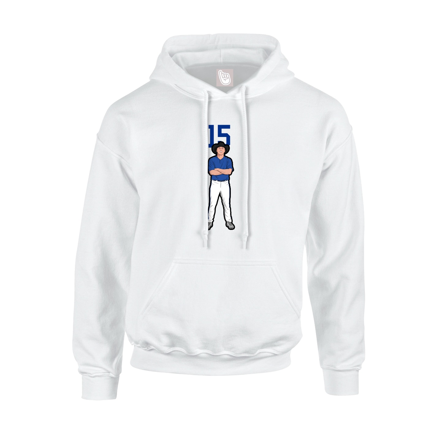 Hoodie — Number Top in White