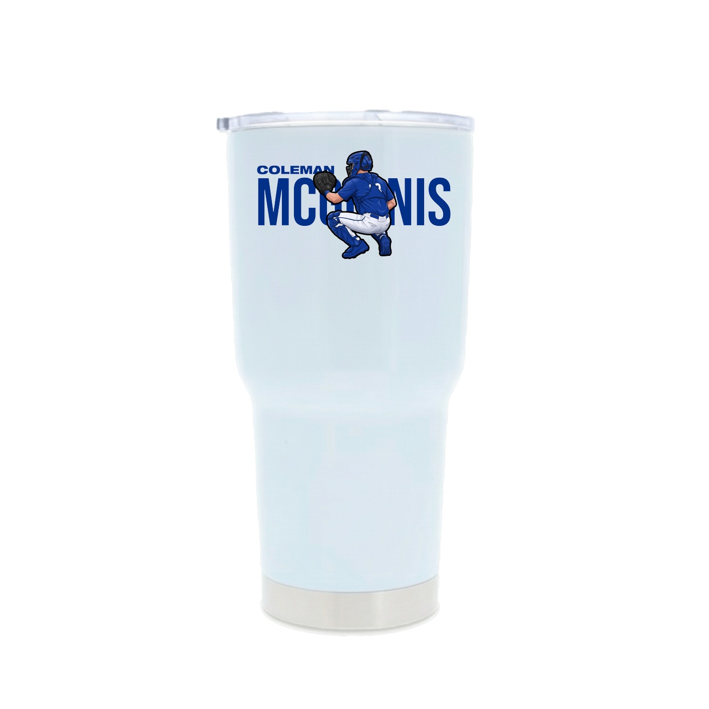 30oz Stainless Steel Tumbler — Player Name in White