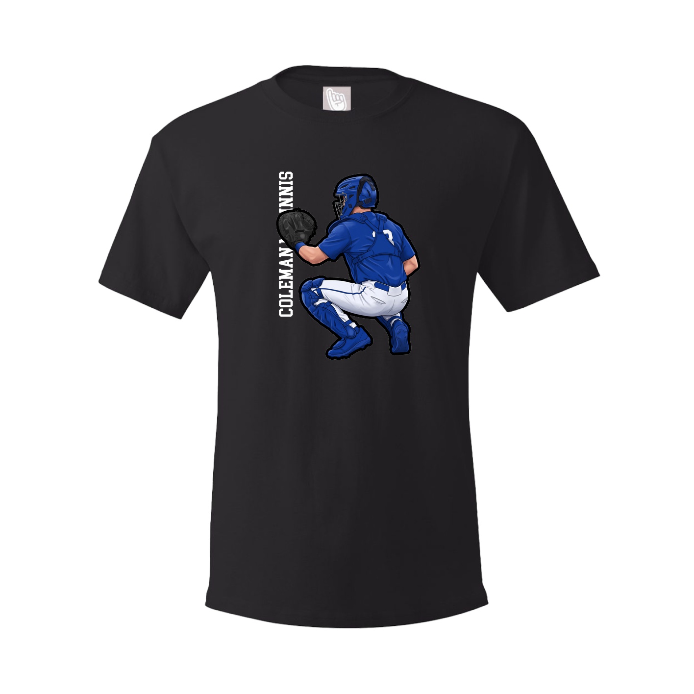 Youth Tee — Name Vertical in Black