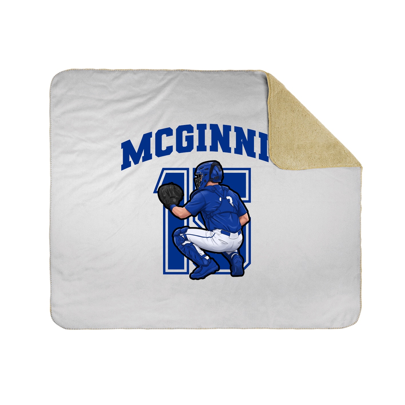 Throw Blanket — Number in White