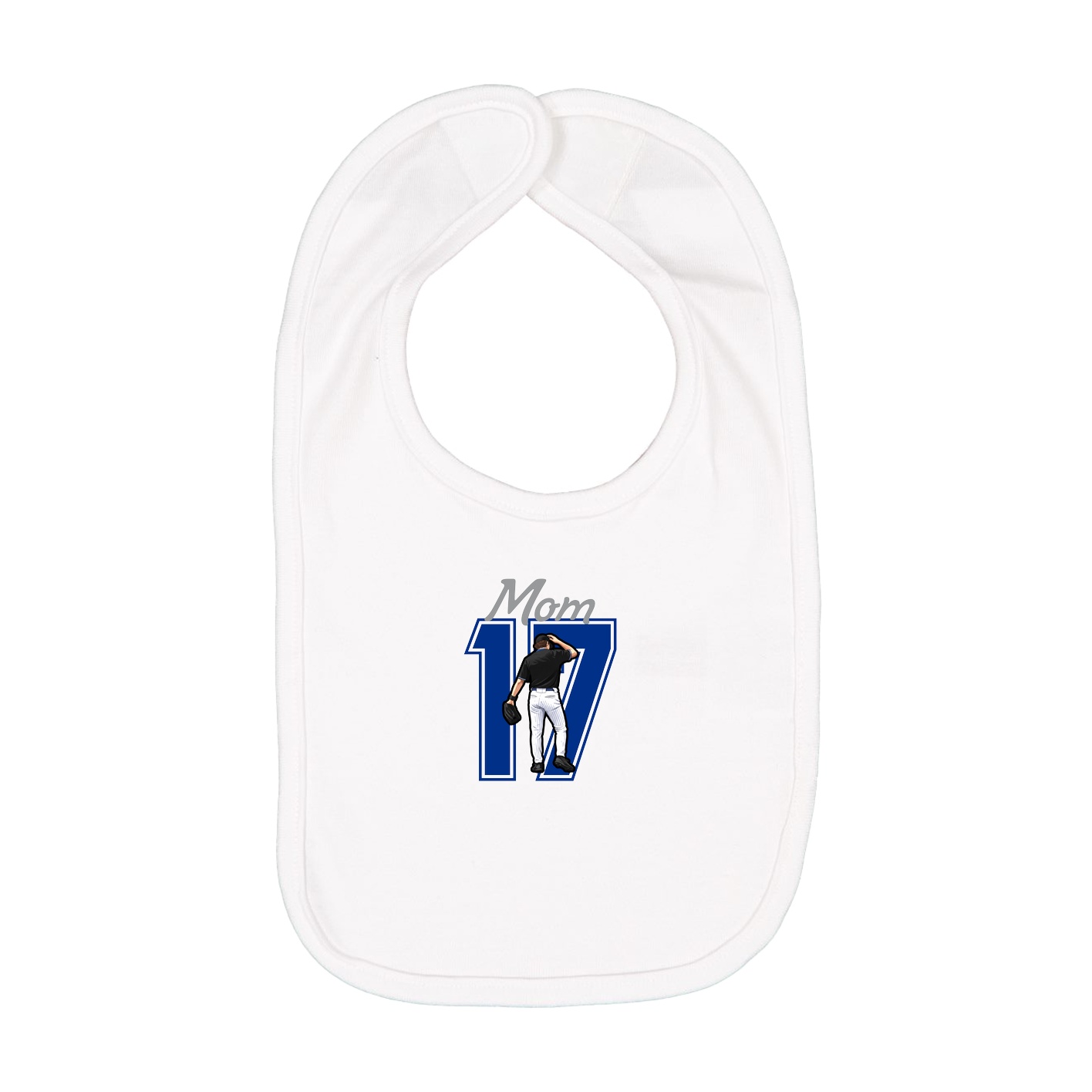 Infant Bib — Mothers Day Shirsey in White