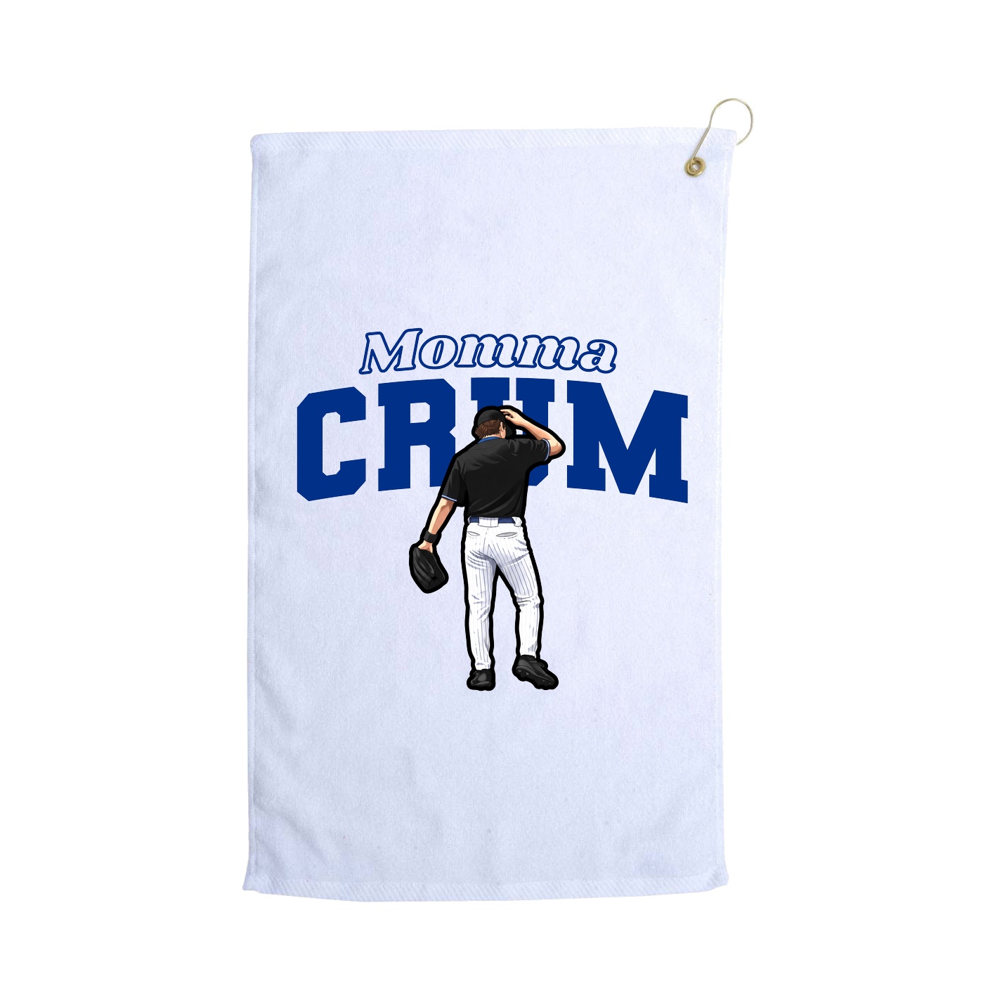 Golf Towel — Mothers Day Block in White