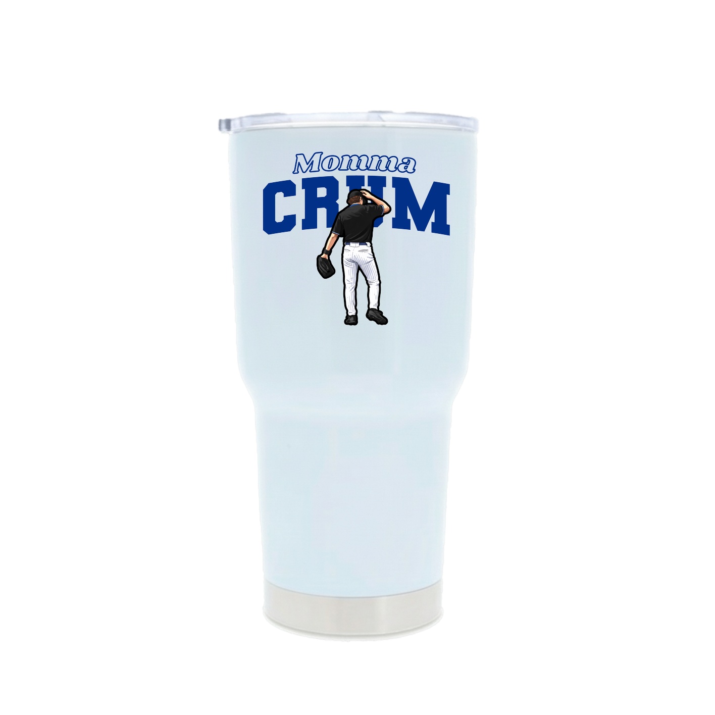 30oz Stainless Steel Tumbler — Mothers Day Block in White