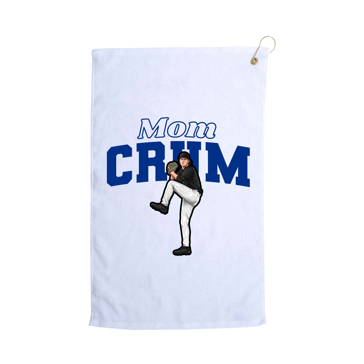 Golf Towel — Mothers Day Block in White