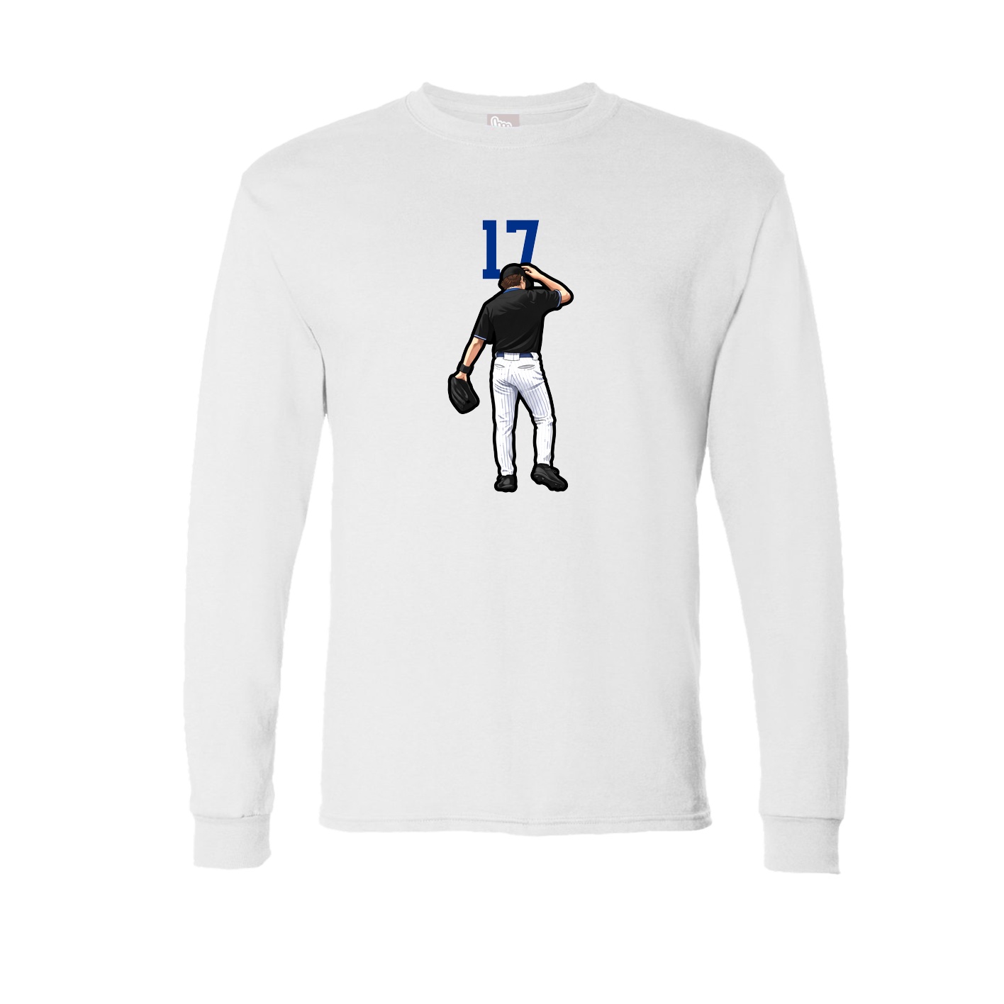Long Sleeve Tee — Number Top in White