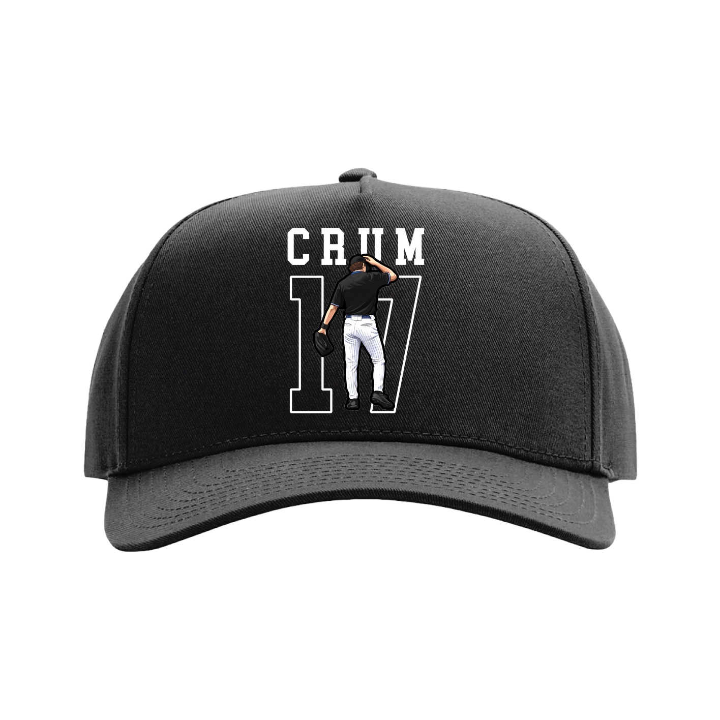Full Fabric Five-Panel Champ Cap — Shirsey in Black