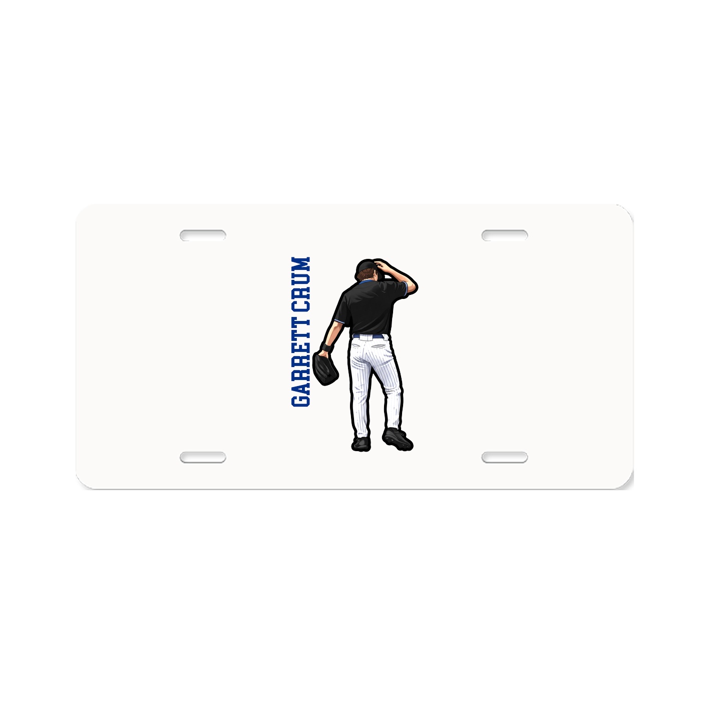 License Plate — Name Vertical in Classic