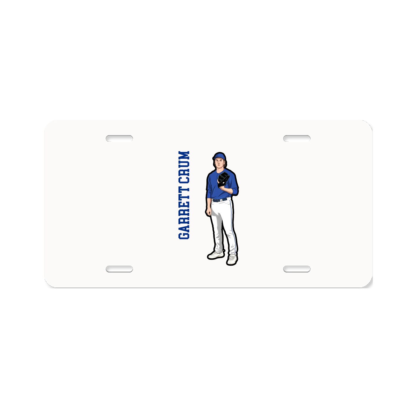 License Plate — Name Vertical in Classic