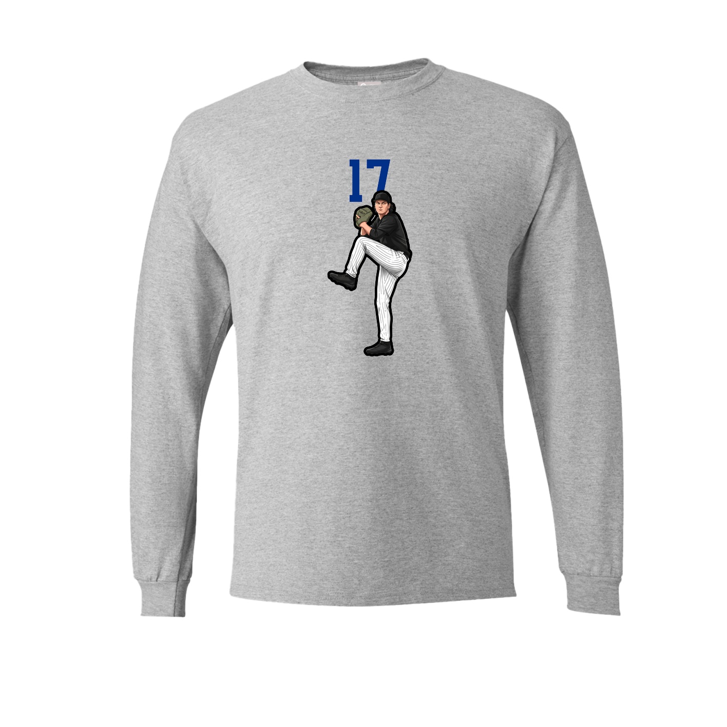 Long Sleeve Tee — Number Top in Grey
